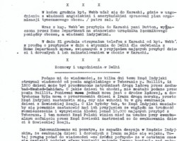 Letter from the Polish Consul General in Bombay – Eugeniusz Banasiński to the head of the Ministry of Labor and Social Welfare of the Polish government in London, reporting on the state of preparations for accepting in India further Polish refugees from the USSR (residing in Iran) and the establishment of the Malir camp for them near Karachi (page three), Bombay, 9 January 1943; source: from the collection of Wiesław Stypuła Letter from the Polish Consul General in Bombay – Eugeniusz Banasiński to the head of the Ministry of Labor and Social Welfare of the Polish government in London, reporting on the state of preparations for accepting in India further Polish refugees from the USSR (residing in Iran) and the establishment of the Malir camp for them near Karachi (page three), Bombay, 9 January 1943; source: from the collection of Wiesław Stypuła