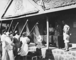 Consecration of Scout banners, Valivade, 1946; source: Poles from India Association Consecration of Scout banners, Valivade, 1946; source: Poles from India Association