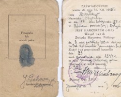 First pages of the service book of scout Wiesław Stypuła published by the Polish Scouting Association in the East, Jamnagar, March 4, 1945; source: from Wiesław Stypuła's collection First pages of the service book of scout Wiesław Stypuła published by the Polish Scouting Association in the East, Jamnagar, March 4, 1945; source: from Wiesław Stypuła's collection