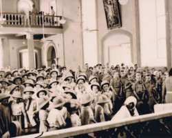 Polish children after the evacuation from the USSR to India during a thanksgiving service, Bombay, 1942; source: from the collection of Wiesław Stypuła Polish children after the evacuation from the USSR to India during a thanksgiving service, Bombay, 1942; source: from the collection of Wiesław Stypuła