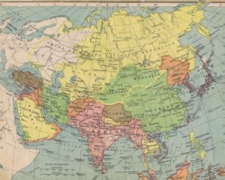 Political map of Eurasia from a British geographical atlas used by Polish children in Balachadi, with the Soviet Union border moved; source: from the collection of Wiesław Stypuła Political map of Eurasia from a British geographical atlas used by Polish children in Balachadi, with the Soviet Union border moved; source: from the collection of Wiesław Stypuła