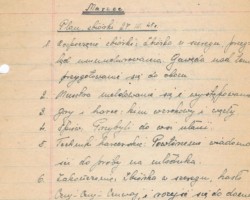 The assembly plan of the 3rd "Sokołów" patrol in a booklet kept by patrol leader Wiesław Stypuła, 1947; source: from Wiesław Stypuła's collection The assembly plan of the 3rd "Sokołów" patrol in a booklet kept by patrol leader Wiesław Stypuła, 1947; source: from Wiesław Stypuła's collection