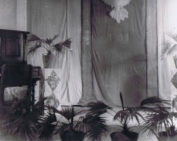 The stage where the official ceremony of the 3 May Day celebration took place, Balachadi, 3 May 1944; source: from the collection of Wiesław Stypuła The stage where the official ceremony of the 3 May Day celebration took place, Balachadi, 3 May 1944; source: from the collection of Wiesław Stypuła