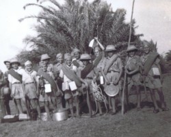 A troop of "Sokołów" under the leadership of troop leader Wiesław Stypuła at a camp near the Indian town of Kira, 1944; source: from Wiesław Stypuła's collection A troop of "Sokołów" under the leadership of troop leader Wiesław Stypuła at a camp near the Indian town of Kira, 1944; source: from Wiesław Stypuła's collection