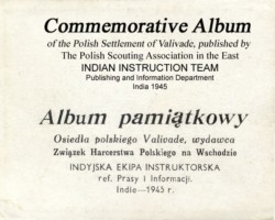 A page from a photographic souvenir album, published in Polish and English, for refugees leaving India; source: Poles from India Association A page from a photographic souvenir album, published in Polish and English, for refugees leaving India; source: Poles from India Association