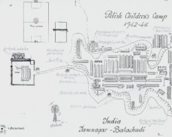 Plan of the settlement for Polish children in Balachadi; source: from the collection of Wiesław Stypuła Plan of the settlement for Polish children in Balachadi; source: from the collection of Wiesław Stypuła