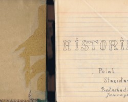 A history textbook copied by hand from a printed original - property of Stanisław Polak who stayed in Balachadi; source: from the collection of Wiesław Stypuła A history textbook copied by hand from a printed original - property of Stanisław Polak who stayed in Balachadi; source: from the collection of Wiesław Stypuła