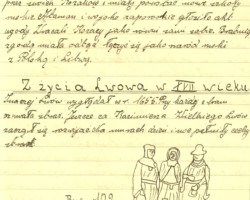Pages of a handwritten history textbook from a printed original - property of Stanisław Polak who stayed in Balachadi; source: from the collection of Wiesław Stypuła Pages of a handwritten history textbook from a printed original - property of Stanisław Polak who stayed in Balachadi; source: from the collection of Wiesław Stypuła