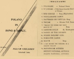 The program of the artistic show of Polish children in Balachadi; source: from the collection of Wiesław Stypuła The program of the artistic show of Polish children in Balachadi; source: from the collection of Wiesław Stypuła