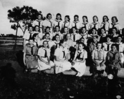 Children (in scout uniforms) from the orphanage - General W. Sikorski Educational Facility in Valivade after classes at school, while spending their free time; source: Poles from India Association Children (in scout uniforms) from the orphanage - General W. Sikorski Educational Facility in Valivade after classes at school, while spending their free time; source: Poles from India Association