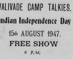 Information poster prepared by Polish refugees in Valivade regarding the celebration of India's independence, 1947; source: Poles from India Association Information poster prepared by Polish refugees in Valivade regarding the celebration of India's independence, 1947; source: Poles from India Association