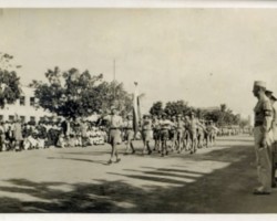 A troop of Polish girl scouts in a transit camp near Karachi; source: Poles from India Association A troop of Polish girl scouts in a transit camp near Karachi; source: Poles from India Association