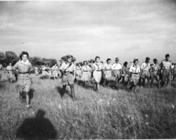 Scout exercises at the Country Club camp; source: Poles from India Association Scout exercises at the Country Club camp; source: Poles from India Association
