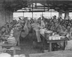 Dining room at the Country Club camp; source: Poles from India Association Dining room at the Country Club camp; source: Poles from India Association