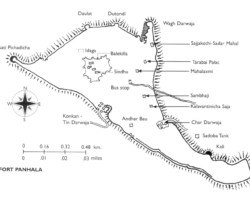 A plan of the Panhala Fort near Kolhapur, often visited by Poles as a local tourist attraction; source: Poles from India Association A plan of the Panhala Fort near Kolhapur, often visited by Poles as a local tourist attraction; source: Poles from India Association