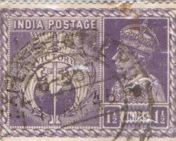 Postage stamp from India, 1940s; source: from the collection of Wiesław Stypuła Postage stamp from India, 1940s; source: from the collection of Wiesław Stypuła